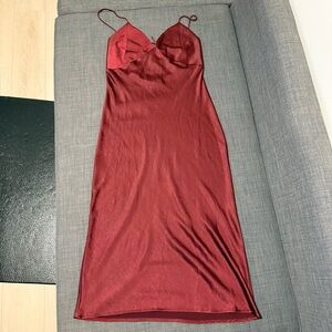 Park & Fifth Red Satin Slip Dress
